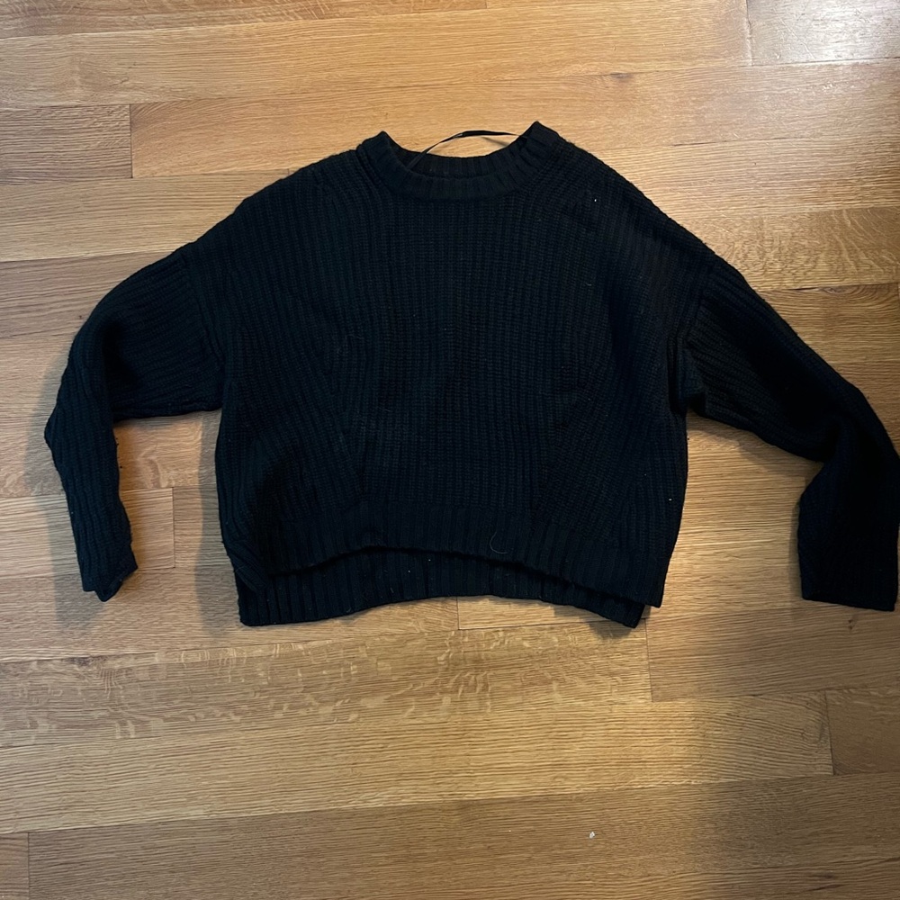 NAADAM Black Crew Neck Women's Sweater